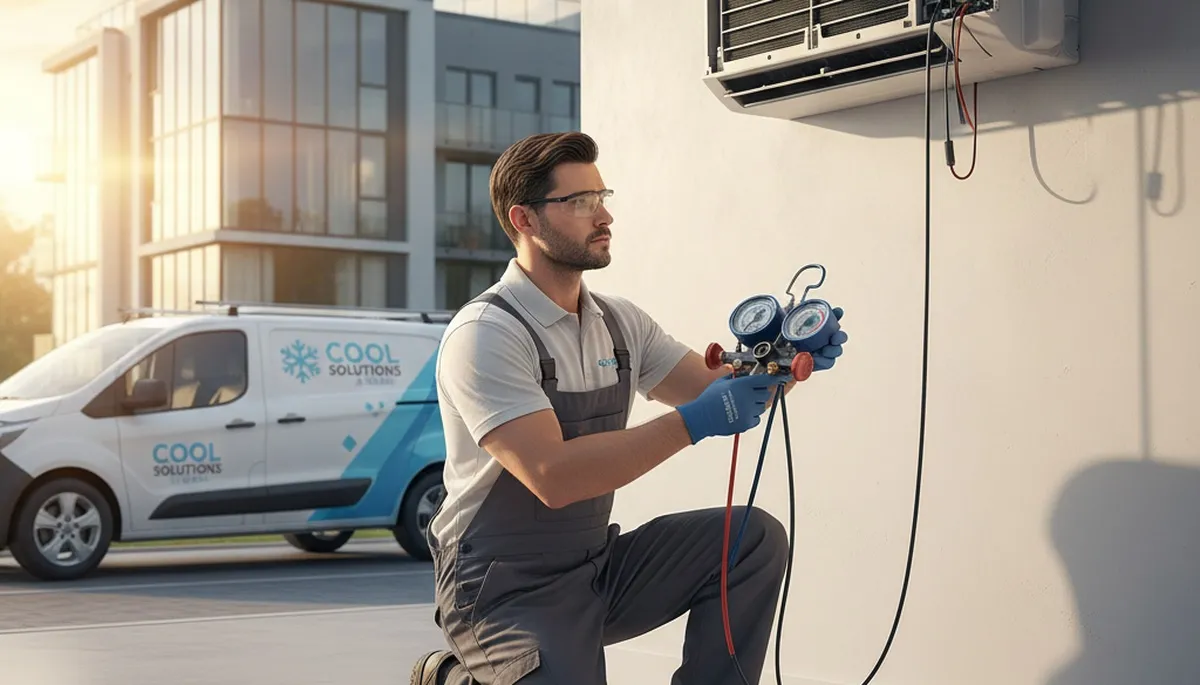 Technician performing residential AC repair in Nashville, TN for Five Star Cooling
