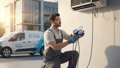 Technician performing residential AC repair in Nashville, TN for Five Star Cooling